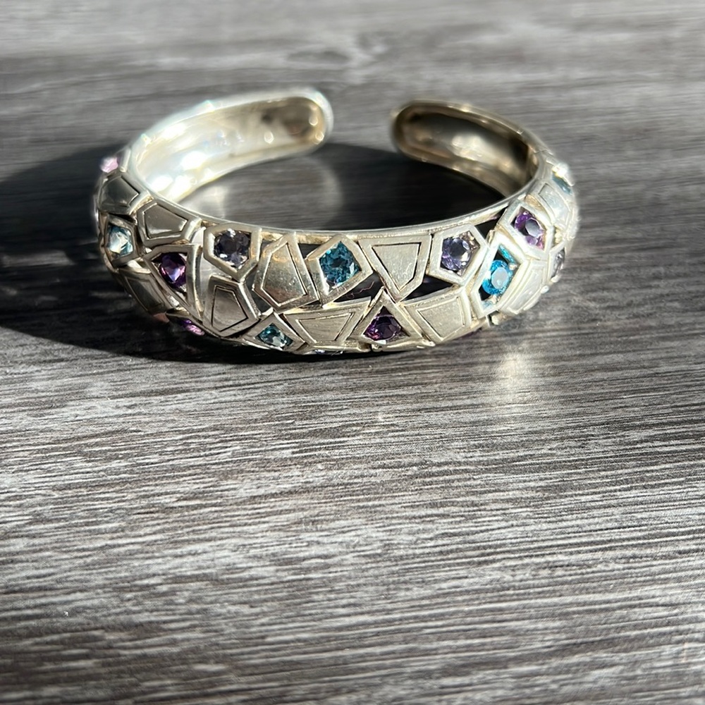 Blue purple stone bracelet